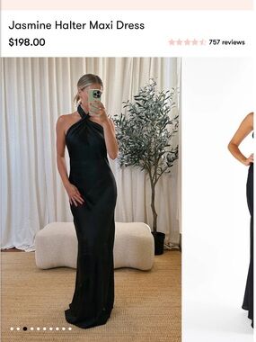 Show Me Your MuMu Black Jasmine Halter Maxi Dress
